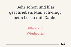 Referenz Werbebrief
