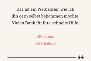 Referenz Werbebrief