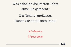 Referenz Pressetext