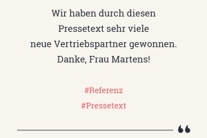 Referenz Pressetext