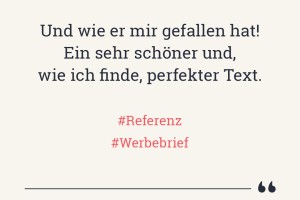 Referenz Werbebrief