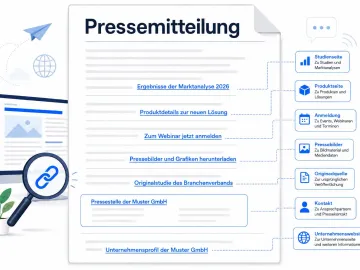 Links in Pressemitteilungen: Wann sind sie sinnvoll, wie viele und wohin sollten sie führen?