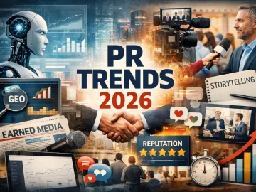 PR-Trends 2026: Die 10 wichtigsten Entwicklungen zwischen KI-Hype, Vertrauen & Storytelling – und wie KMU sie konkret nutzen