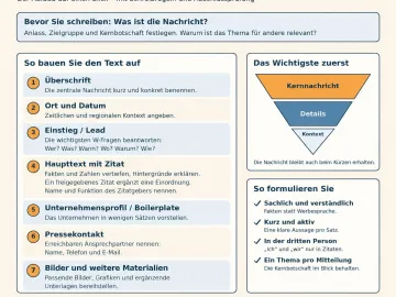 Pressemitteilung schreiben – Anleitung, Tipps & Checkliste in 7 Schritten