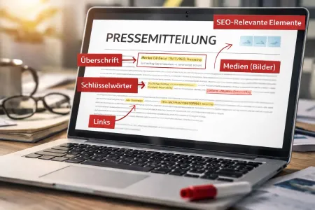 SEO-optimierte Pressemitteilung (Symbolbild)