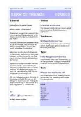 Bild: „Service im Wandel“ – Aktuelle Ausgabe des Newsletter SERVICE TRENDS jetzt erhältlich