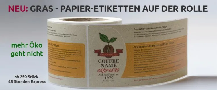 Produkt-Neuheiten und revolutionäre Materialien – Gras-Etiketten, Öko-Etiketten und mehr! Bild: Produkt-Neuheiten und revolutionäre Materialien – Gras-Etiketten, Öko-Etiketten und mehr!