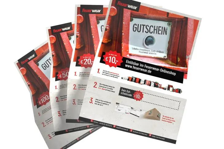 Bild: Neu im Feuerwear Onlineshop: Geschenk-Gutscheine