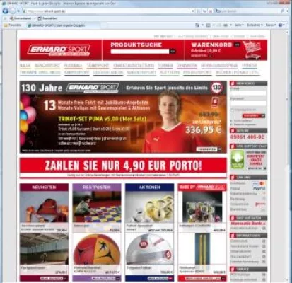 Bild: Der (Sport-)Weltraum - unendliche Weiten Erhard Sport präsentiert die nächste Generation seines Webshops