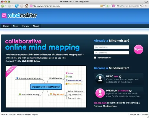 Bild: MindMeister bringt Echtzeit-Mindmapping ins Web