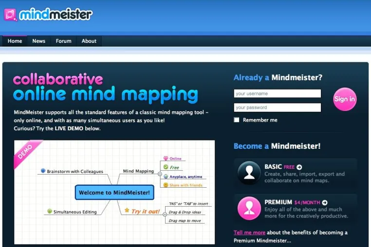 MindMeister bringt Echtzeit-Mindmapping ins Web Bild: MindMeister bringt Echtzeit-Mindmapping ins Web