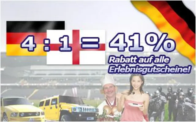 Bild: Miet24 gewährt den Usern 41% Rabatt auf alle Erlebnisgutscheine.