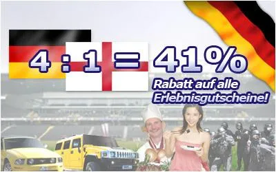 Bild: Miet24 gewährt den Usern 41% Rabatt auf alle Erlebnisgutscheine.
