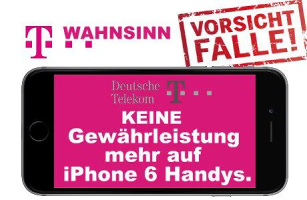 Bild: Vorsicht – Telekom erfüllt keine Gewährleistungsansprüche mehr bei iPhones