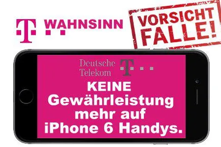 Bild: Vorsicht – Telekom erfüllt keine Gewährleistungsansprüche mehr bei iPhones
