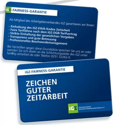 iGZ-Ethik-Kodex für die Zeitarbeit Bild: iGZ-Ethik-Kodex für die Zeitarbeit