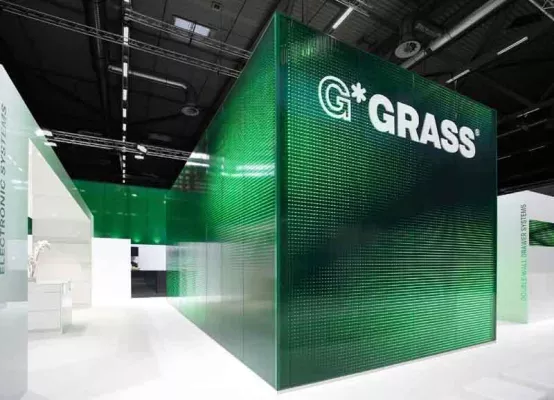 Bild: Light Event installierte auf der Interzum in Köln einen LED-Raum für GRASS