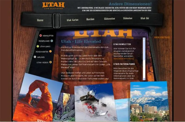 GoUtah.de - Der Bundesstaat Utah präsentiert sich mit einem neuen deutschsprachigen Internetauftritt Bild: GoUtah.de - Der Bundesstaat Utah präsentiert sich mit einem neuen deutschsprachigen Internetauftritt