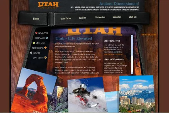 GoUtah.de - Der Bundesstaat Utah präsentiert sich mit einem neuen deutschsprachigen Internetauftritt Bild: GoUtah.de - Der Bundesstaat Utah präsentiert sich mit einem neuen deutschsprachigen Internetauftritt