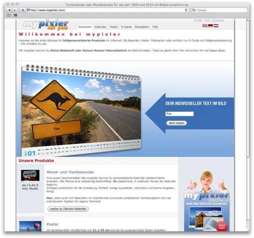 Bild: Mit mypixler.com Kalender individuell gestalten