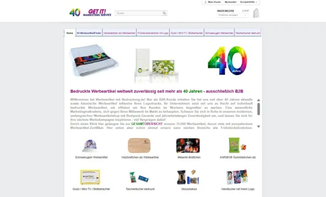 Bild: 40 Jahre Werbeartikel-Kompetenz: GET IT! Marketing Service Onlineshop mit 180.000 Artikeln B2B