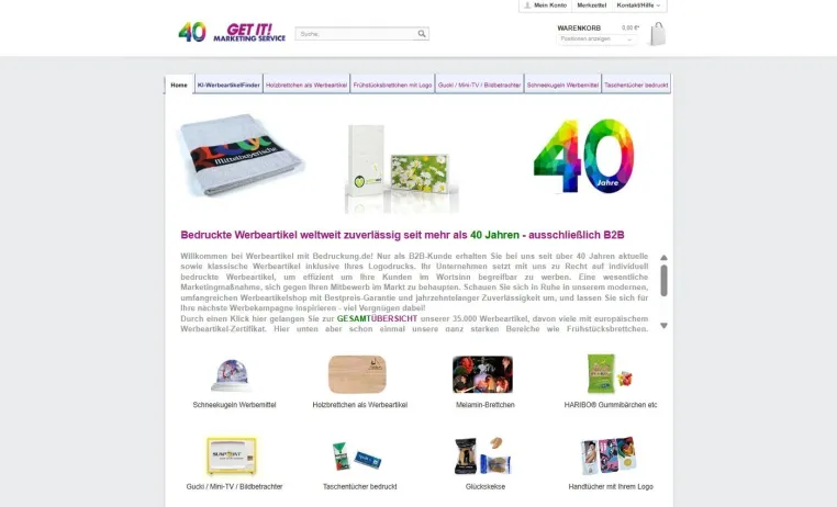 Bild: 40 Jahre Werbeartikel-Kompetenz: GET IT! Marketing Service Onlineshop mit 180.000 Artikeln B2B