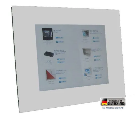 Bild: Touch Panel PC mit Multitouch und Vollglasfront für Gebäudesteuerung und Industrie