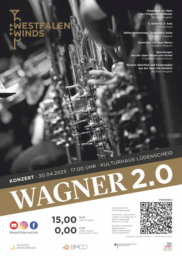 Konzertplakat WAGNER 2.0 (© Westfalen Winds e.V.)