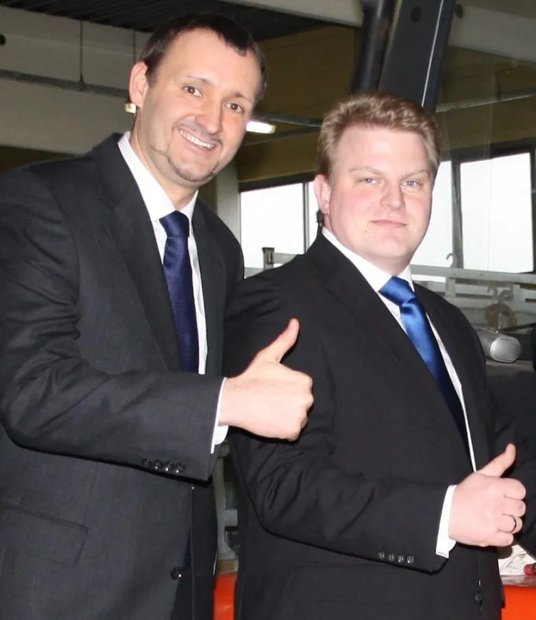 v.l.n.r.: Kristian Cuckson & Ralf Kalauch von der Logflex Cargo Logistics GmbH