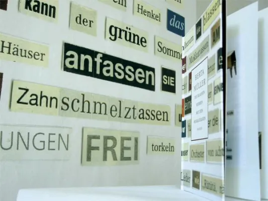 Bild: Den Nobelpreis an der Zimmerwand: ?Herta Müllers Wort-Bild-Collagen als Literaturtapete