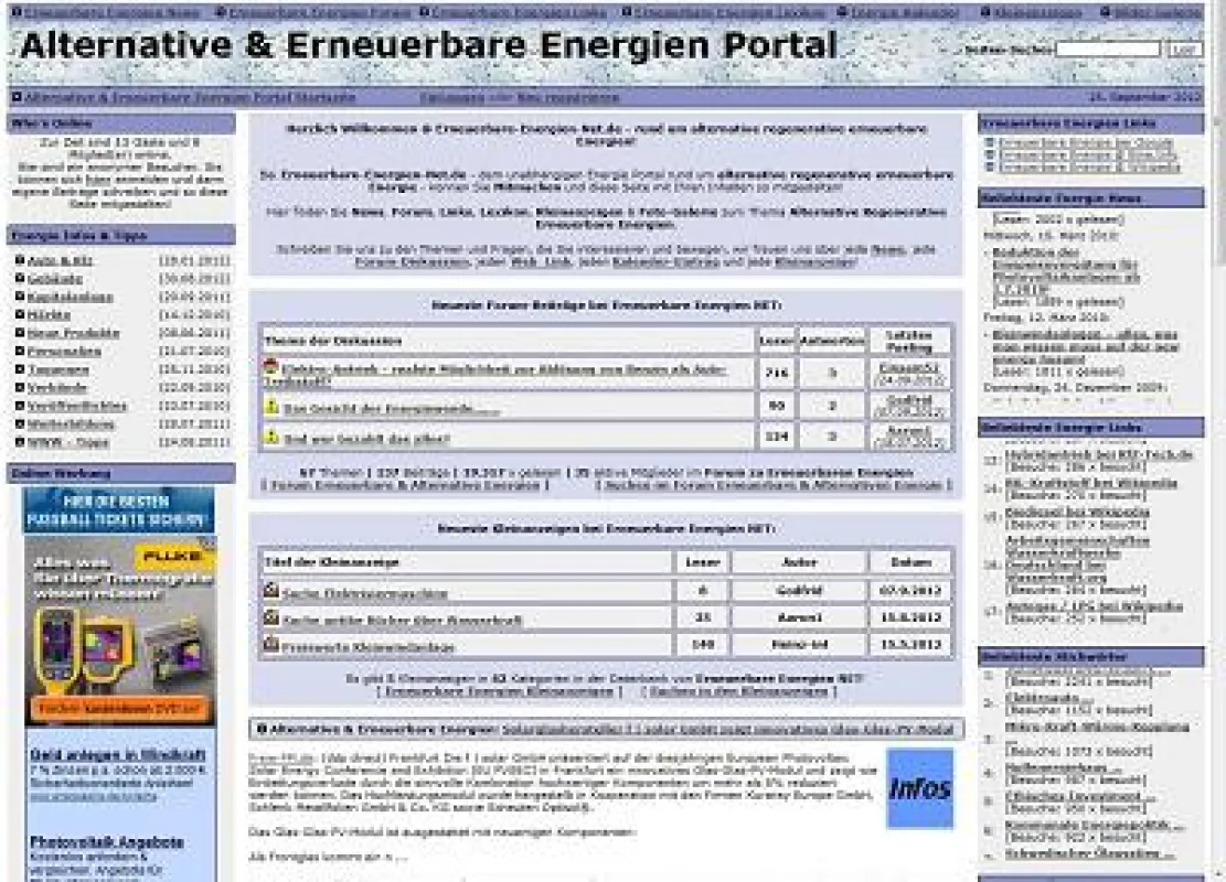Screenshot Erneuerbare-Energien-Net.de