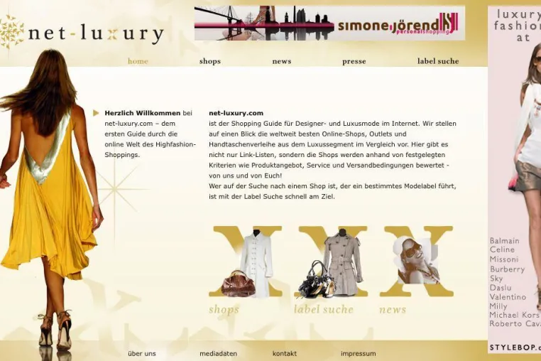 Bild: net-luxury.com - Shopping Guide für Luxus- und Designermode im Internet