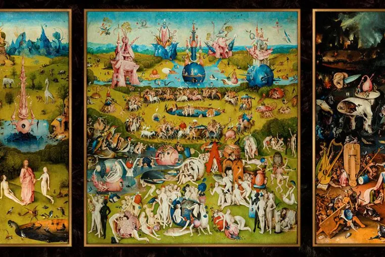 Hieronymus Boschs „Der Garten der Lüste“ in 1:1 Originalgröße 390 x 220 cm Bild: Hieronymus Boschs „Der Garten der Lüste“ in 1:1 Originalgröße 390 x 220 cm