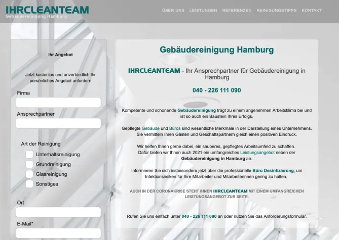 Bild: Die Reinigungsfirma Ihr Clean Team Hamburg über das vier Farben-System der professionellen Gebäudereinigung