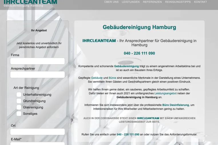 Bild: Die Reinigungsfirma Ihr Clean Team Hamburg über das vier Farben-System der professionellen Gebäudereinigung