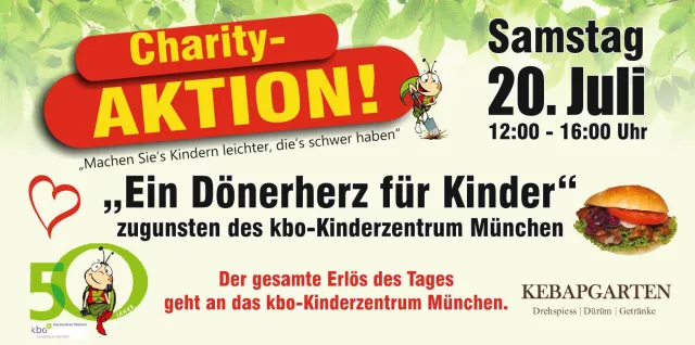 Bild: Döner essen für den guten Zweck - Kebapgarten veranstaltet Charity-Aktion für kbo-Kinderzentrum München