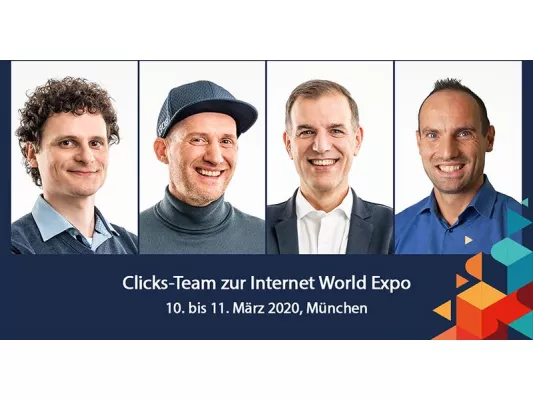 Bild: Clicks digital: Mit zwei Vorträgen und eigenem Messestand bei der Internet World Expo 2020