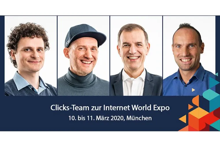 Bild: Clicks digital: Mit zwei Vorträgen und eigenem Messestand bei der Internet World Expo 2020