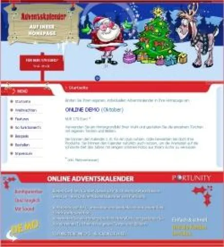 Bild: Online-Adventskalender 2008 von Portunity - 24 Weihnachts-Türchen für's eigene Web-Portal