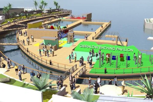 Bild: Lappset liefert Spiel- und Sportgeräte für den weltweit ersten schwimmenden Bewegungspark in Gibraltar