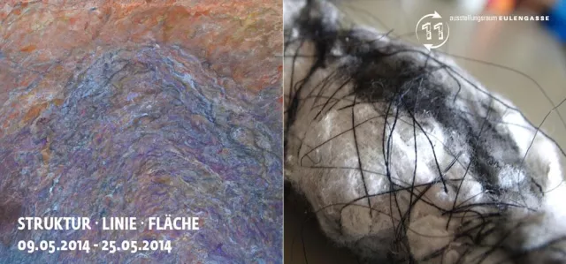 Bild: »Struktur · Linie · Fläche« im Ausstellungsraum EULENGASSE in Frankfurt-Bornheim