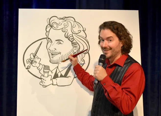 Bild: Marcel Benders karikaturistische Comedy-Show „Kunstrasen“