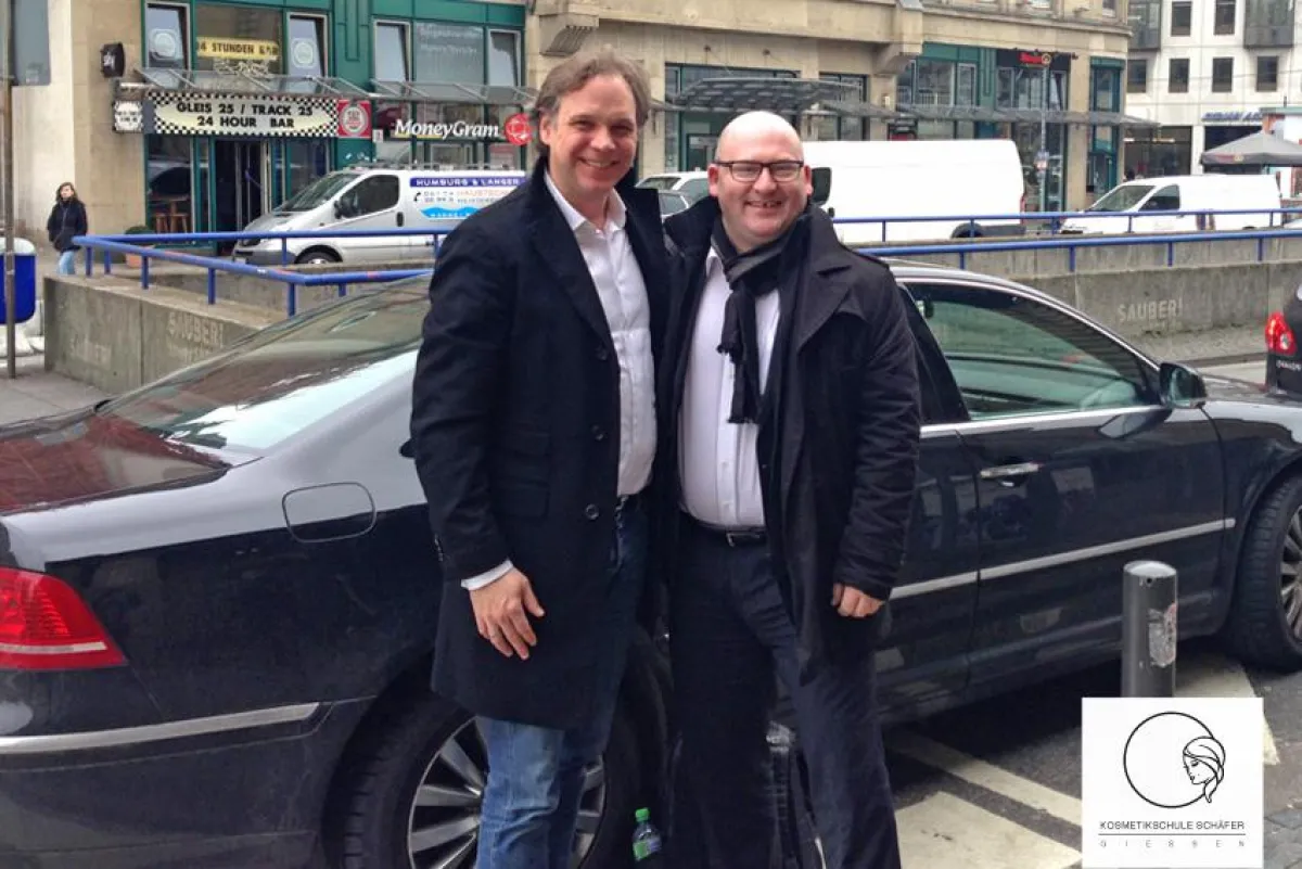 Thorsten Schäfer und Torsten Maier beim Meeting in Frankfurt