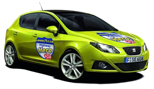 Bild: Highway Hero werden und Auto gewinnen - SEAT Ibiza als Hauptpreis der Aktion Highway Hero von Goodyear und AvD