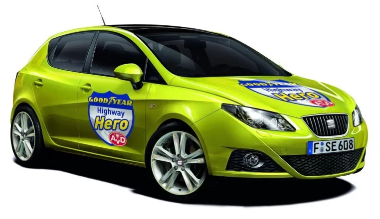 Highway Hero werden und Auto gewinnen - SEAT Ibiza als Hauptpreis der Aktion Highway Hero von Goodyear und AvD Bild: Highway Hero werden und Auto gewinnen - SEAT Ibiza als Hauptpreis der Aktion Highway Hero von Goodyear und AvD