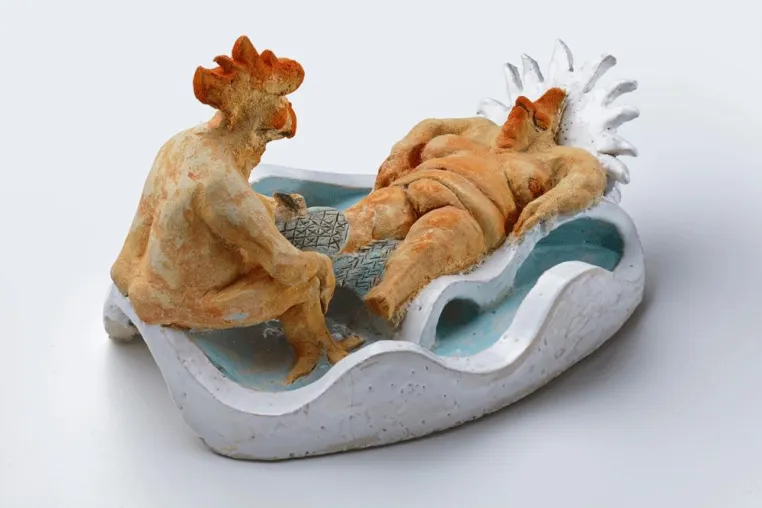 Ausstellung "unterwegs", Ben Siebenrock (Aquarelle) und Britta Hansen (Keramik) Bild: Ausstellung "unterwegs", Ben Siebenrock (Aquarelle) und Britta Hansen (Keramik)