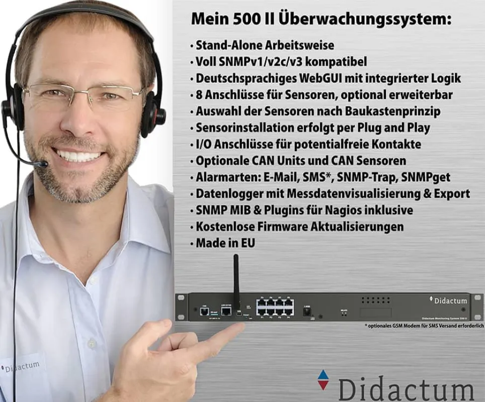 Umgebungsüberwachung mit Sicherheitslösungen von Didactum