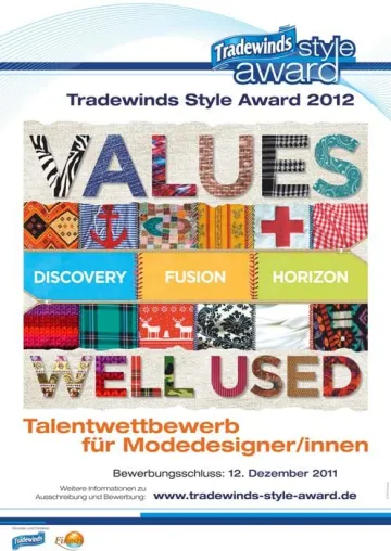 Bild: VALUES WELL USED: Modenachwuchswettbewerb sucht kreatives, nachhaltiges Design