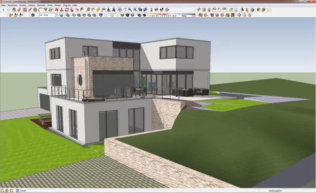 Bild: Leichtes Spiel in der Entwurfsphase mit Google SketchUp Pro 8 - Entwerfen mit professionellen Ergebnissen