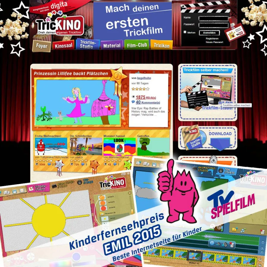 Kinderfernsehpreis EMIL 2015 für ?TricKINO.de - Dreh deinen eigenen Trickfilm?